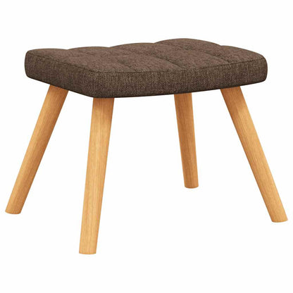 Relaxační Křeslo Se Stoličkou Hnědé Textil