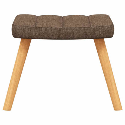 Relaxační Křeslo Se Stoličkou Hnědé Textil