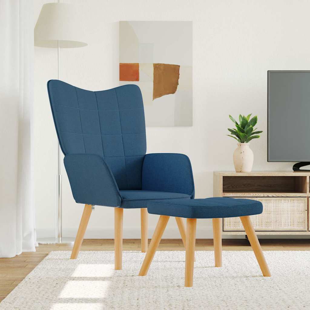 Relaxační Křeslo Se Stoličkou Textil