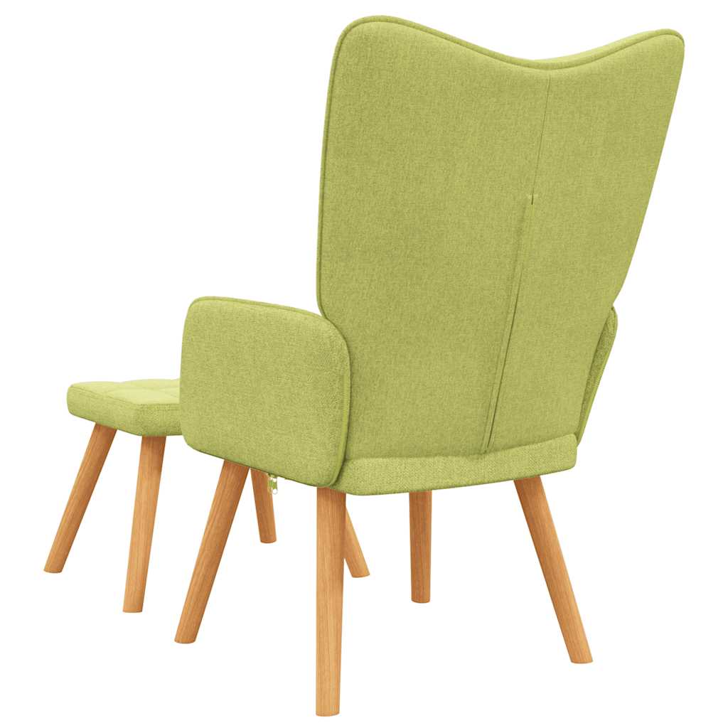 Relaxační Křeslo Se Stoličkou Zelené Textil
