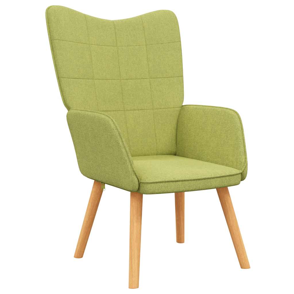 Relaxační Křeslo Se Stoličkou Zelené Textil