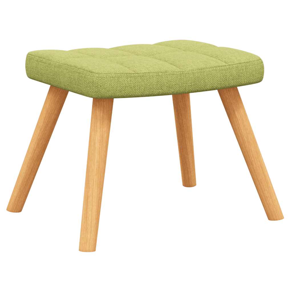 Relaxační Křeslo Se Stoličkou Zelené Textil