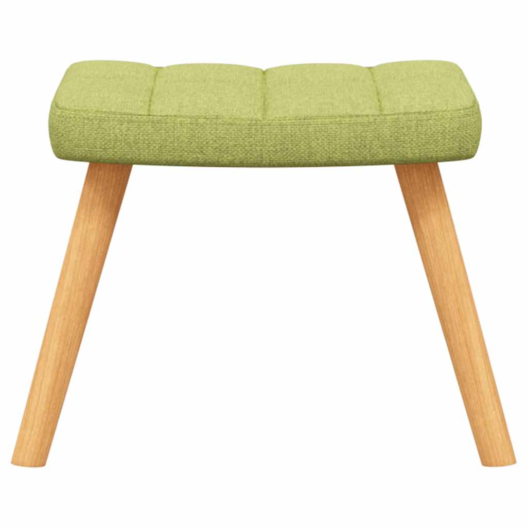 Relaxační Křeslo Se Stoličkou Zelené Textil