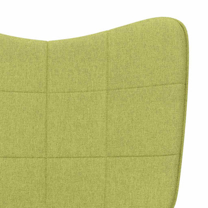 Relaxační Křeslo Se Stoličkou Zelené Textil