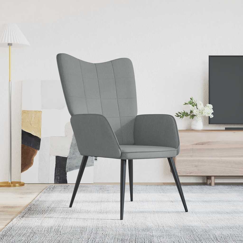 Relaxační Křeslo Černé Textil