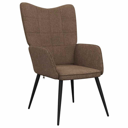 Relaxační Židle Hnědá Textil