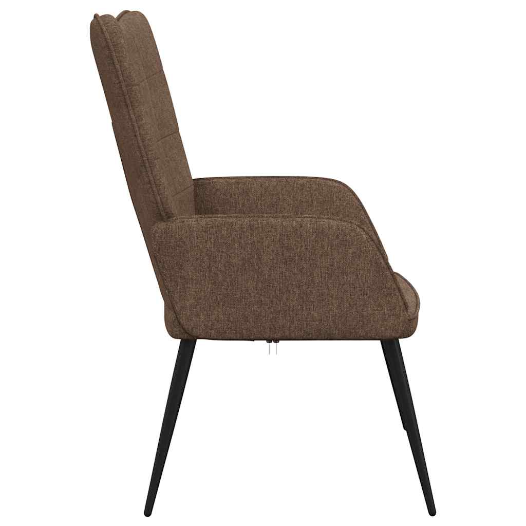 Relaxační Židle Hnědá Textil
