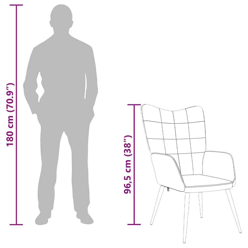 Relaxační Židle Hnědá Textil