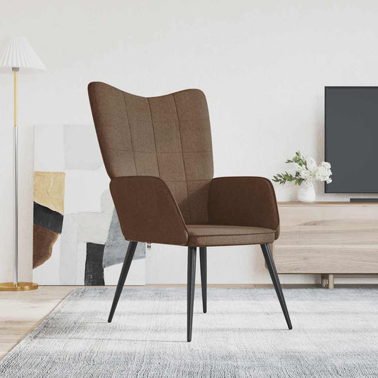 Relaxační Židle Hnědá Textil