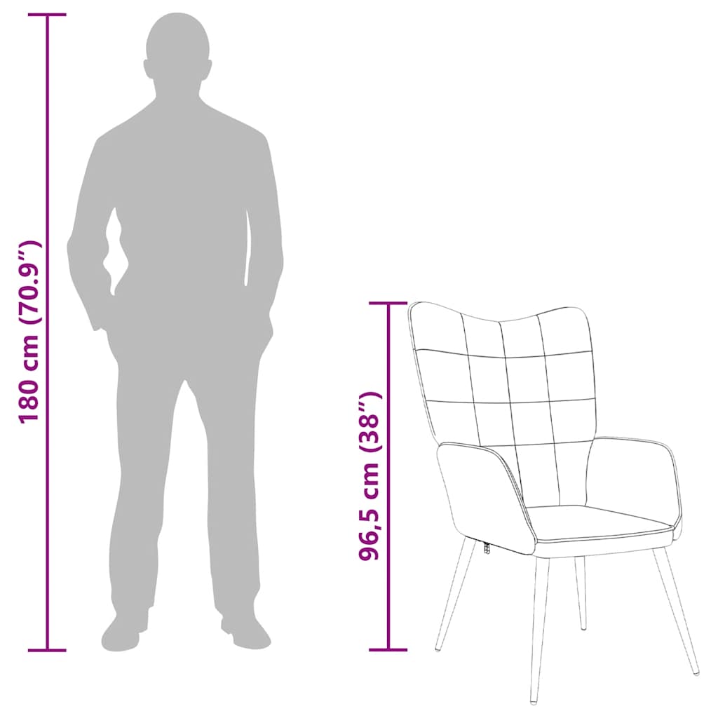 Relaxační Židle Zelená Textil