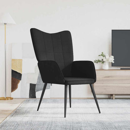 Relaxační Křeslo Černé Textil