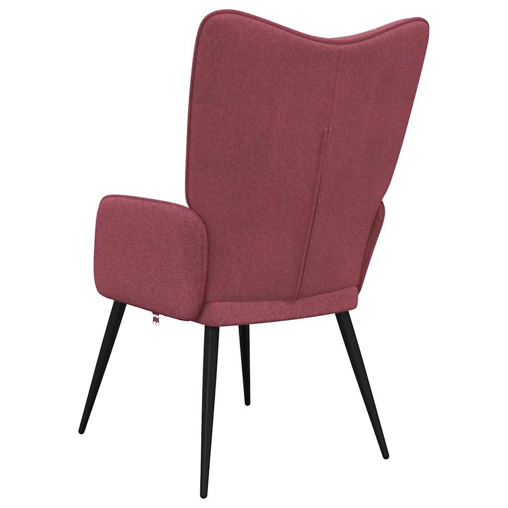 Relaxační Židle Vínová Textil
