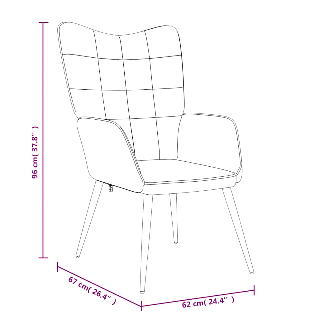 Relaxační Židle Vínová Textil