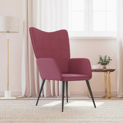 Relaxační Židle Vínová Textil