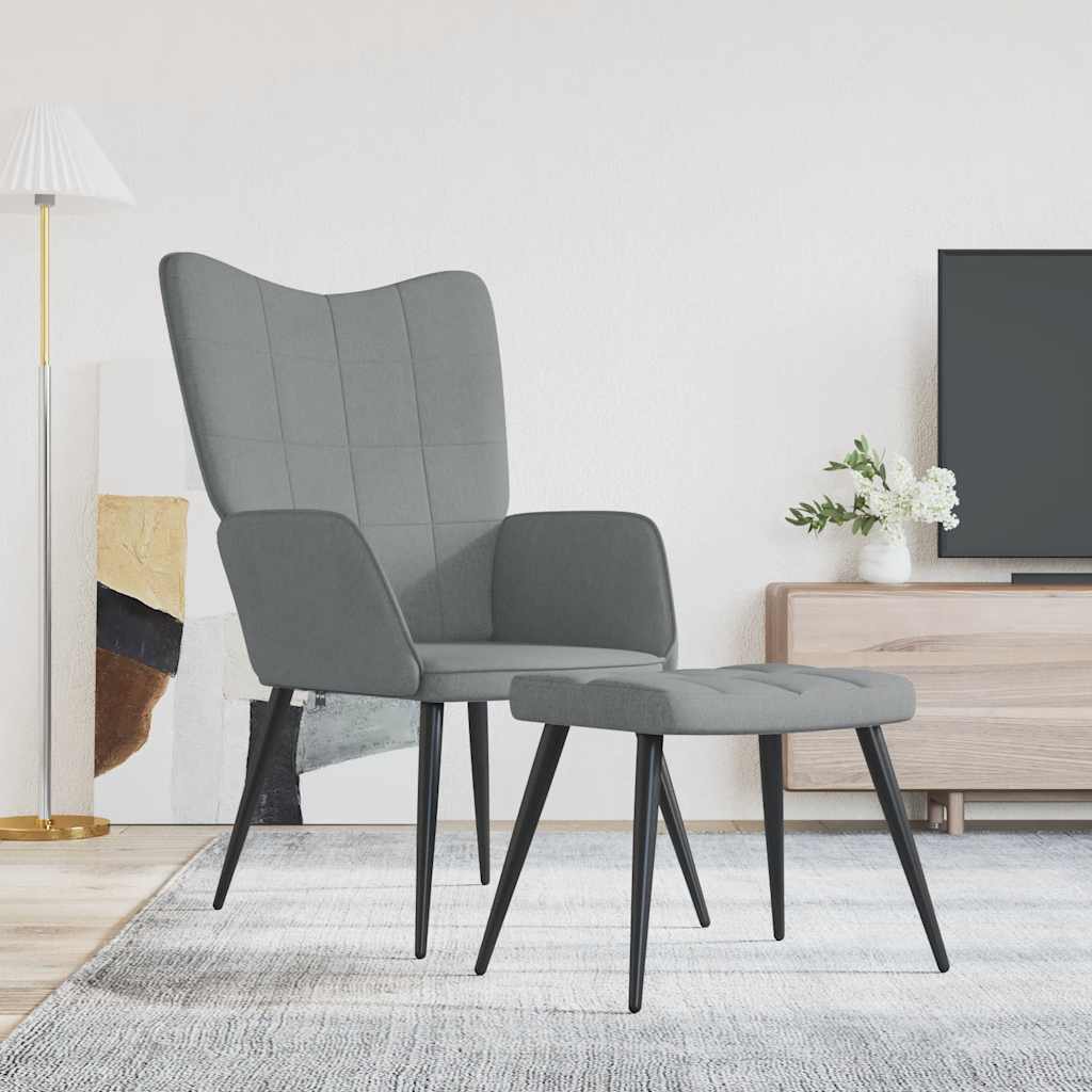 Relaxační Křeslo Černé Textil