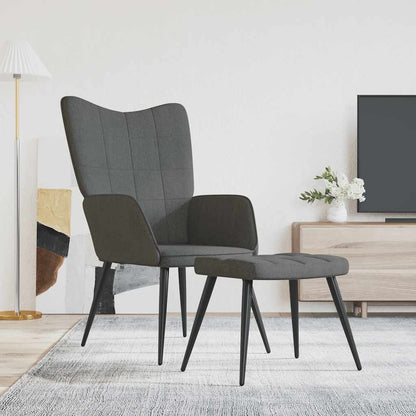 Relaxační Křeslo Černé Textil