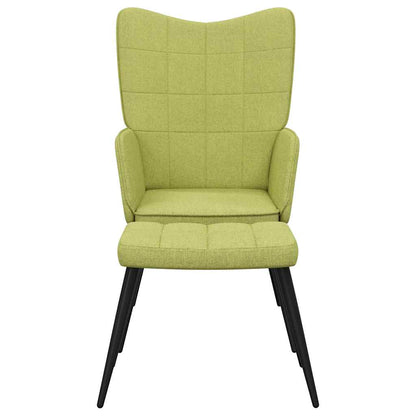 Relaxační Židle Se Stoličkou Zelená Textil