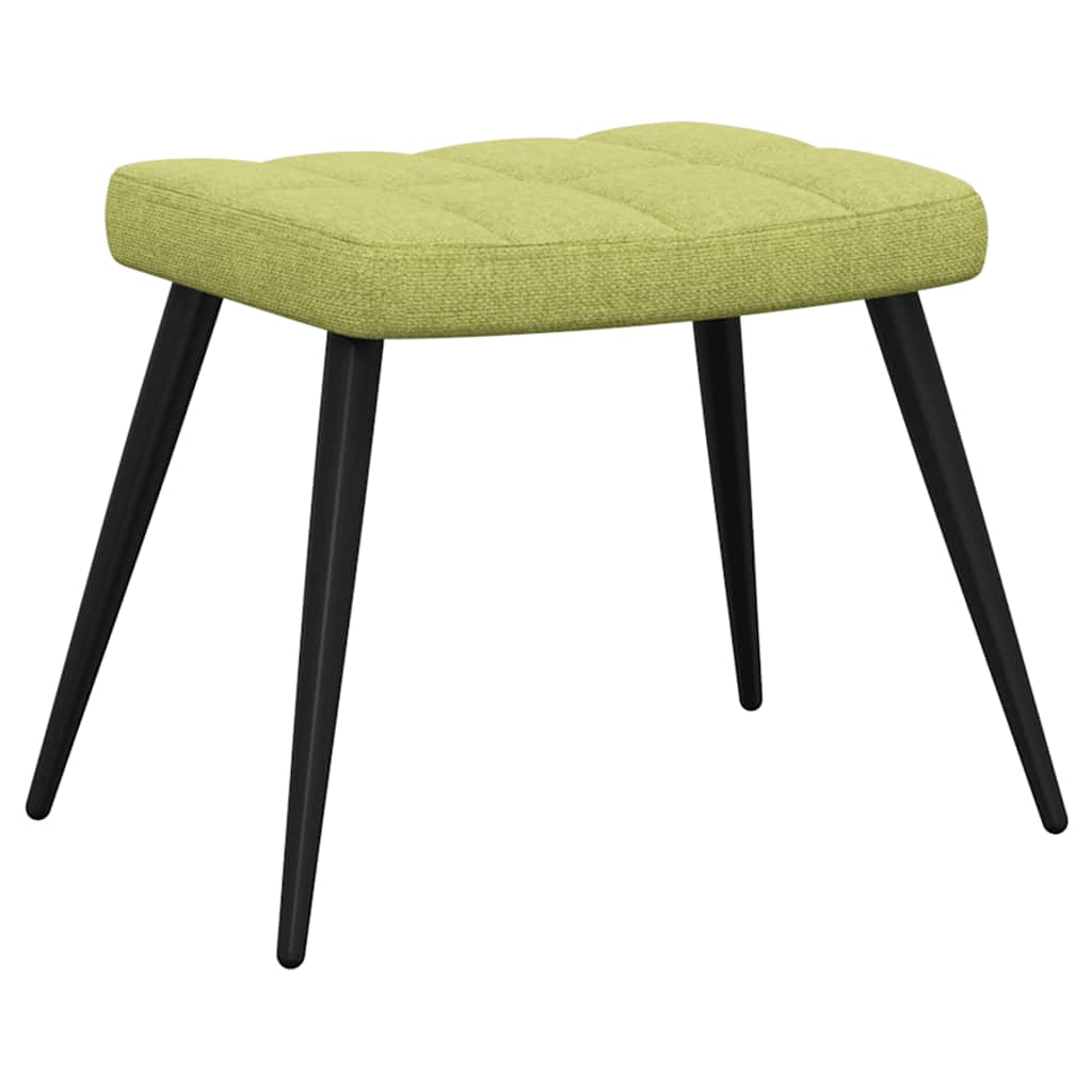 Relaxační Židle Se Stoličkou Zelená Textil