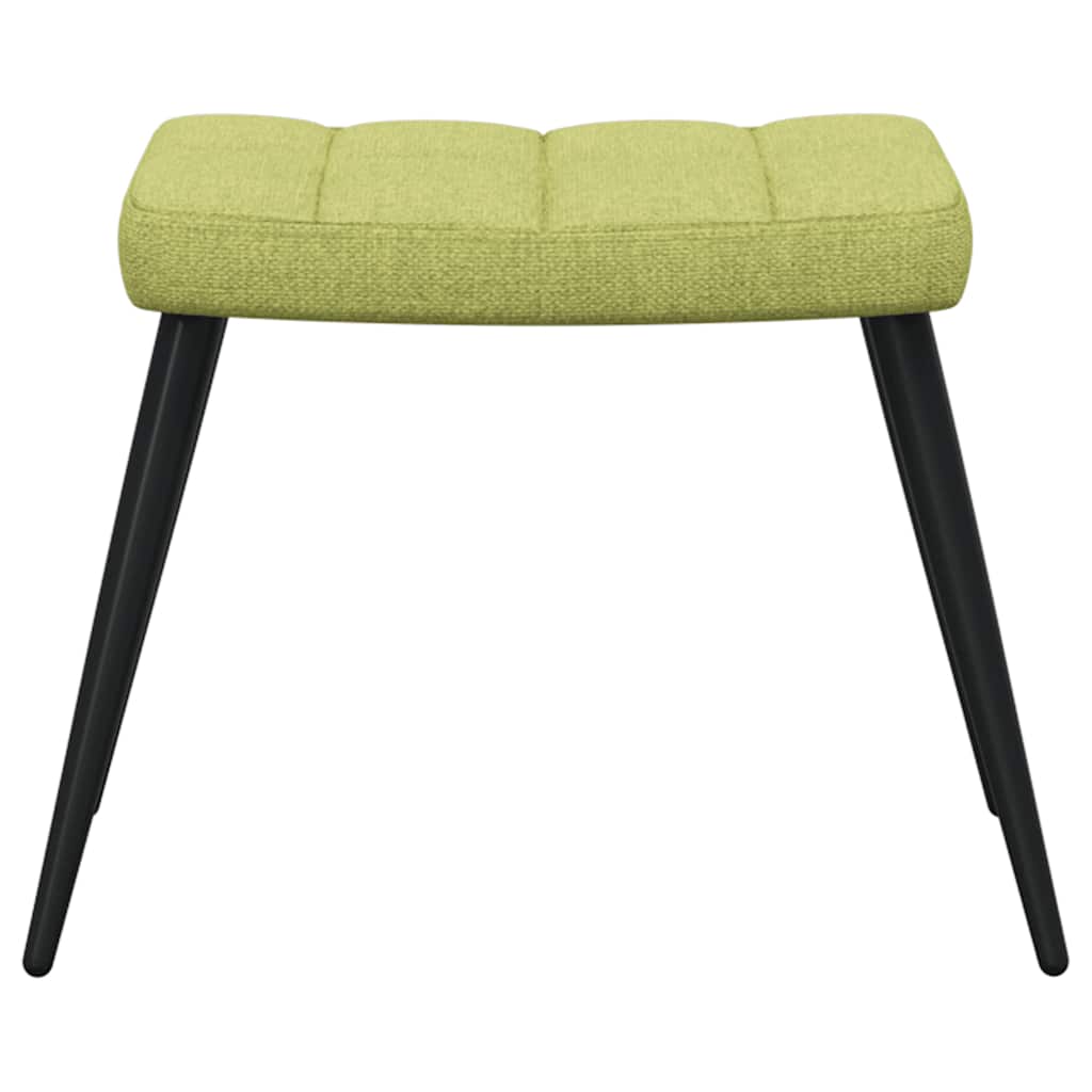 Relaxační Židle Se Stoličkou Zelená Textil