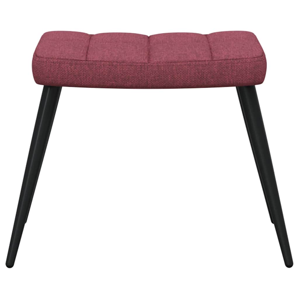 Relaxační Židle Se Stoličkou Vínová Textil