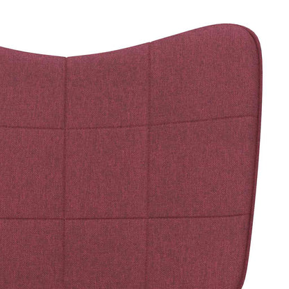 Relaxační Židle Se Stoličkou Vínová Textil