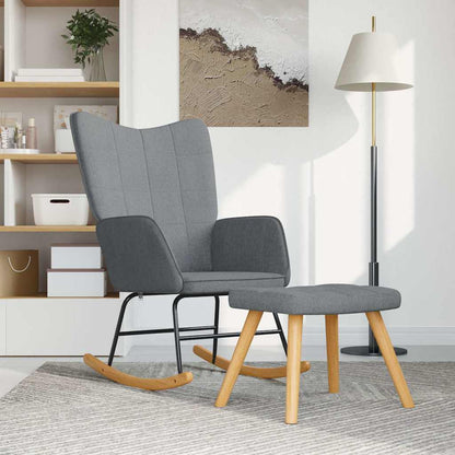 Houpací Křeslo Světle Šedé Textil