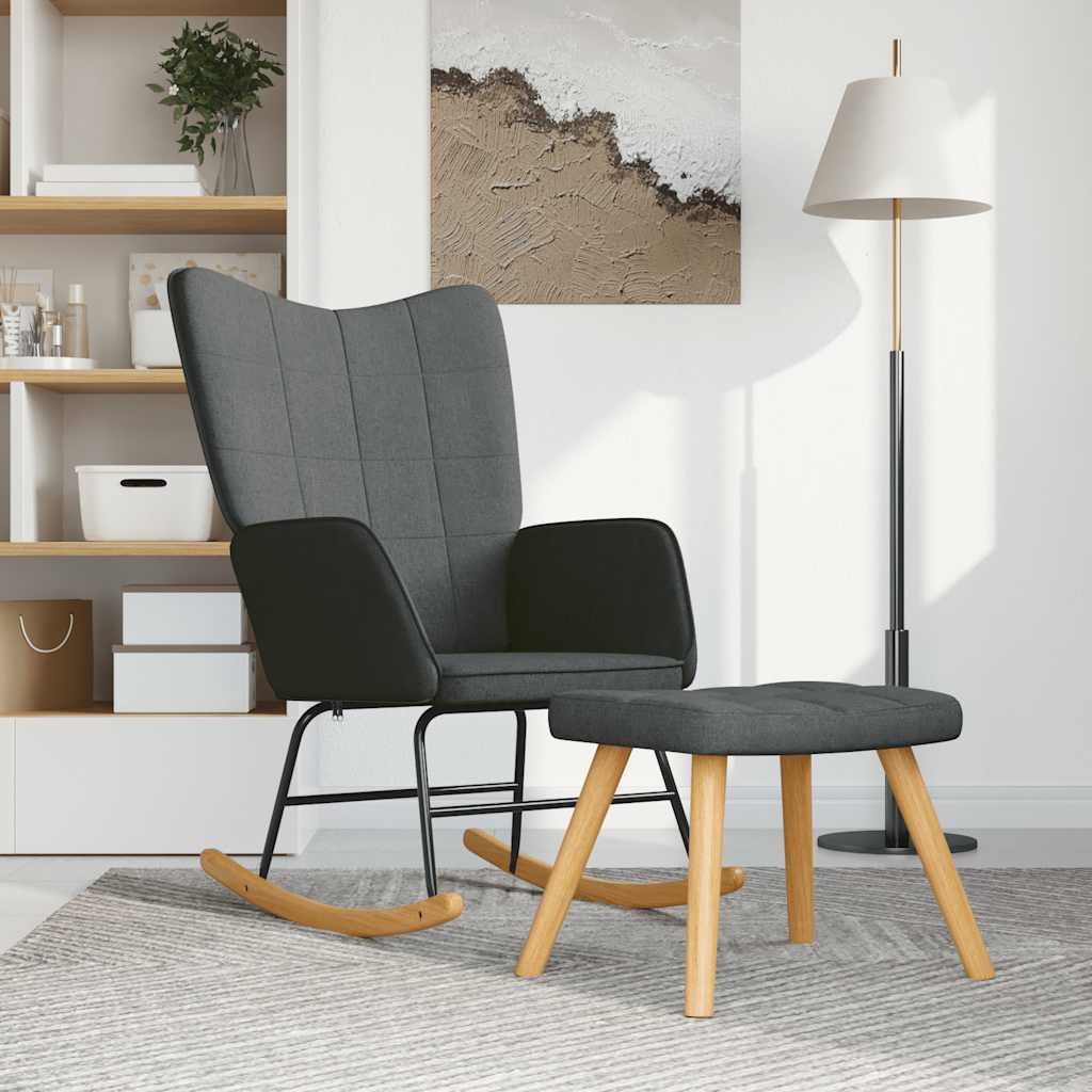 Houpací Křeslo Světle Šedé Textil