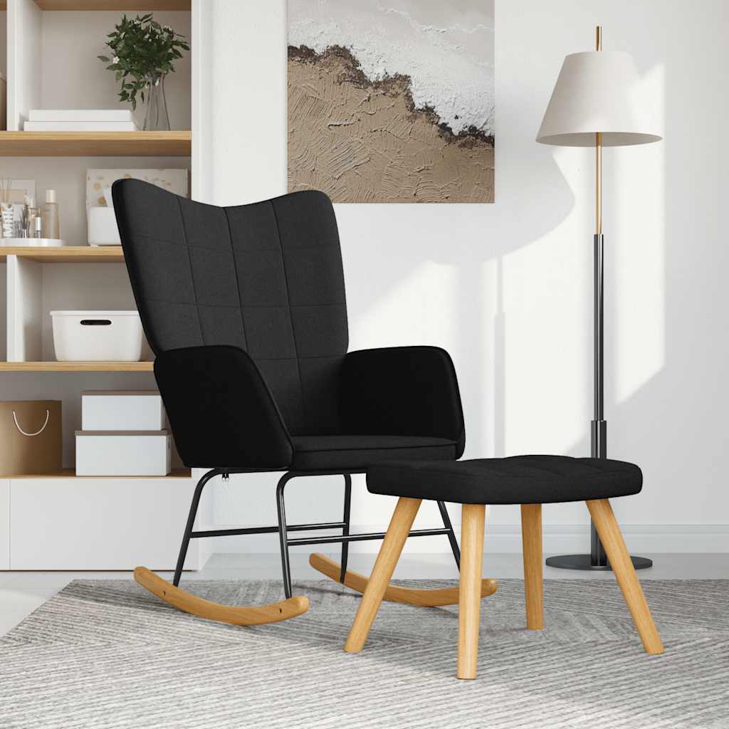 Houpací Křeslo Světle Šedé Textil