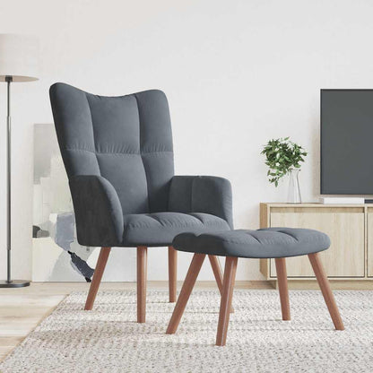 Relaxační Křeslo Černé Samet