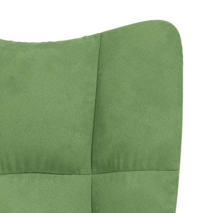 Relaxační Křeslo Světle Zelené Samet