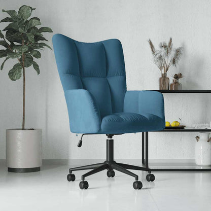 Relaxační Křeslo Tmavě Šedé Samet
