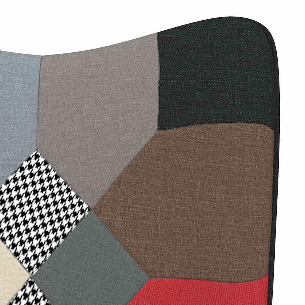 Relaxační Křeslo Se Stoličkou Patchwork Textil