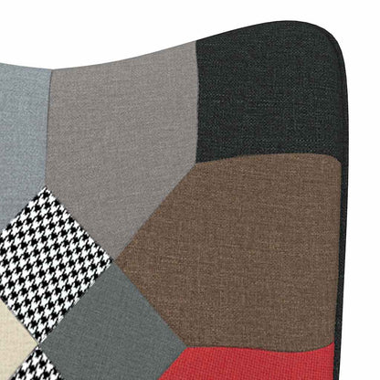 Relaxační Křeslo Se Stoličkou Patchwork Textil