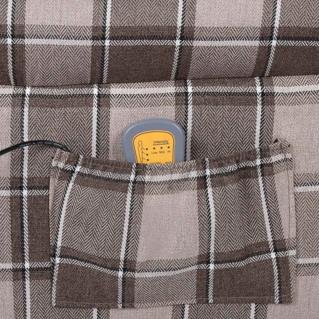 Masážní Polohovací Křeslo Béžové Textil