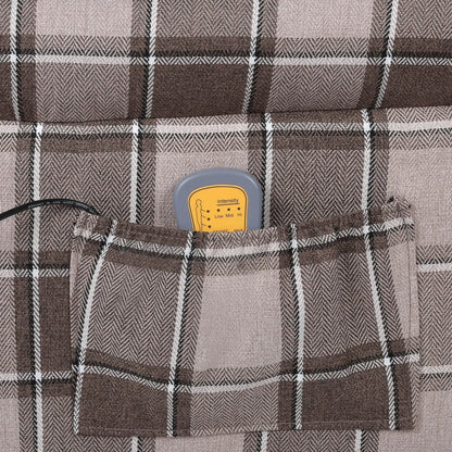 Masážní Polohovací Křeslo Béžové Textil