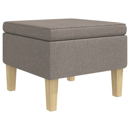 Stolička S Dřevěnými Nohami Taupe Textil
