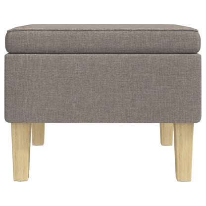 Stolička S Dřevěnými Nohami Taupe Textil