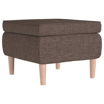 Stolička S Dřevěnými Nohami Taupe Textil