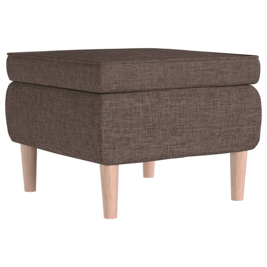 Stolička S Dřevěnými Nohami Taupe Textil