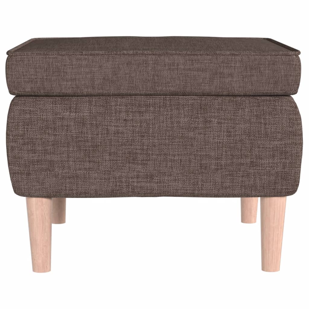 Stolička S Dřevěnými Nohami Taupe Textil