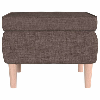 Stolička S Dřevěnými Nohami Taupe Textil
