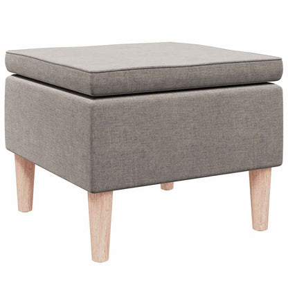 Stolička S Dřevěnými Nohami Taupe Textil