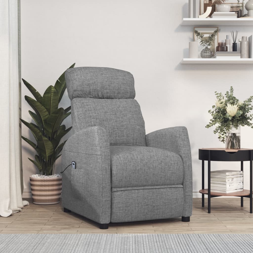 Zvedací Křeslo Černé Textil