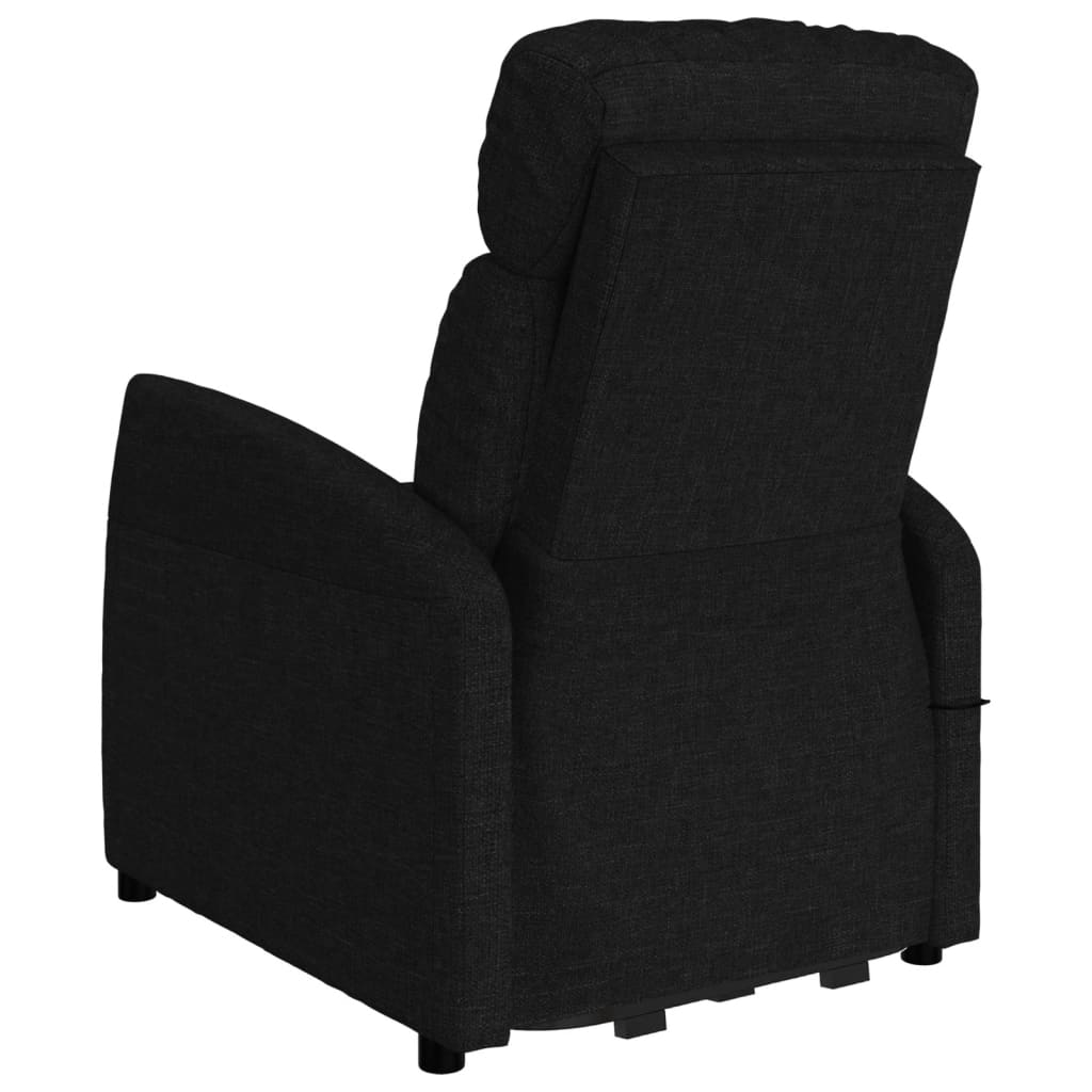 Zvedací Křeslo Černé Textil