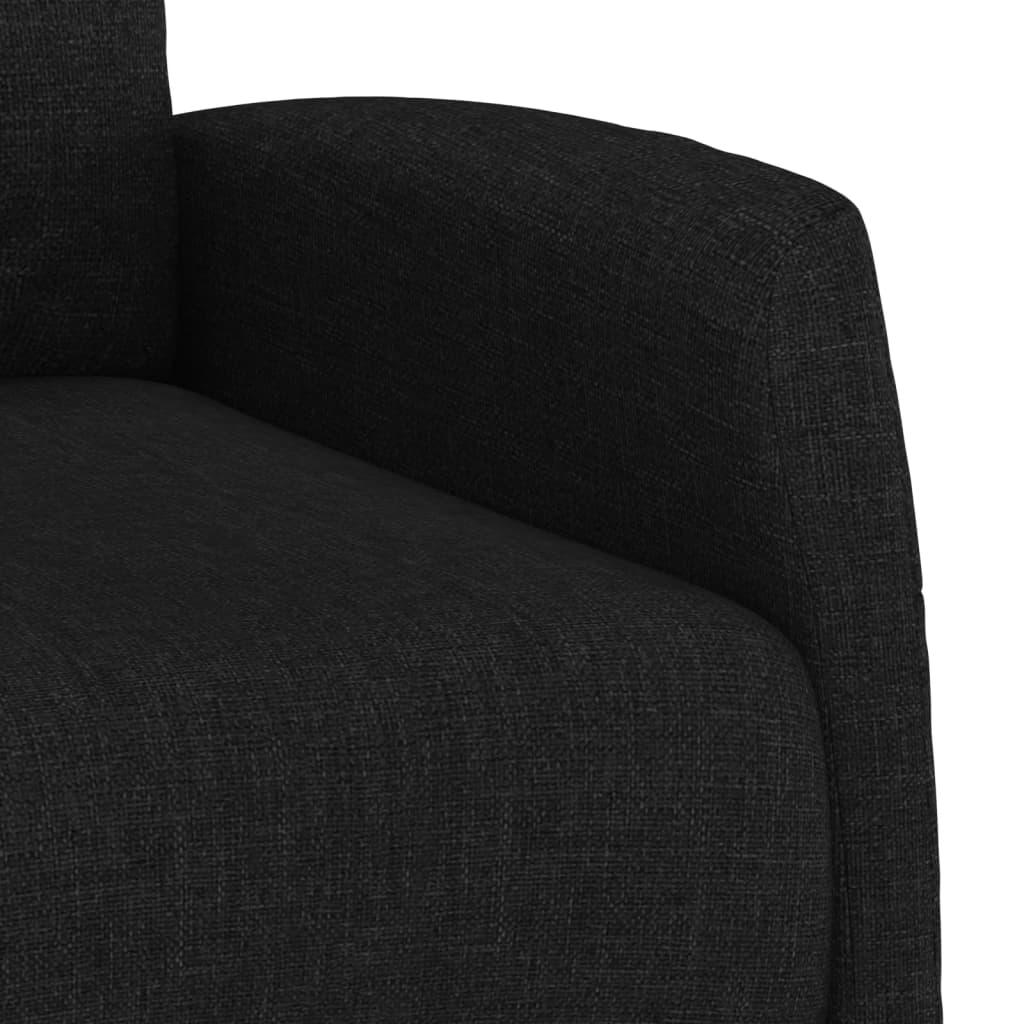 Zvedací Křeslo Černé Textil
