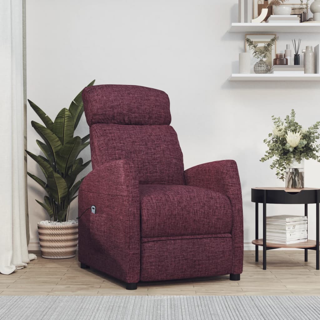 Zvedací Křeslo Černé Textil