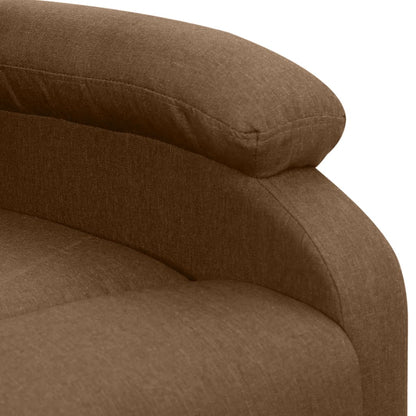 Zvedací Masážní Křeslo Hnědé Textil