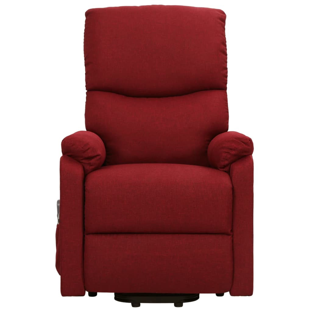 Zvedací Masážní Křeslo Vínové Textil