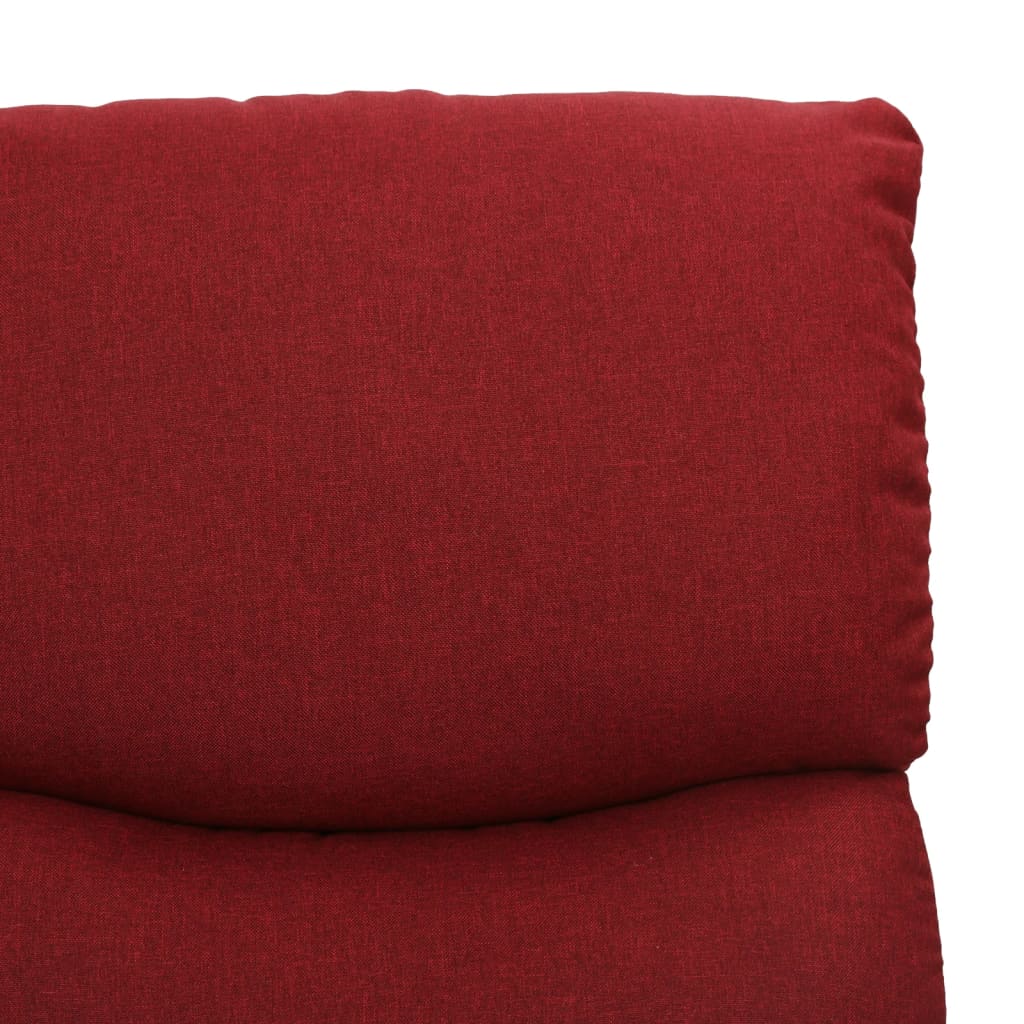 Zvedací Masážní Křeslo Vínové Textil