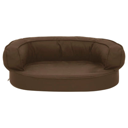 Ergonomický Pelíšek Pro Psy Lněný Vzhled Hnědý